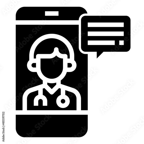 TELEMEDICINE glyph icon,linear,outline,graphic,illustration