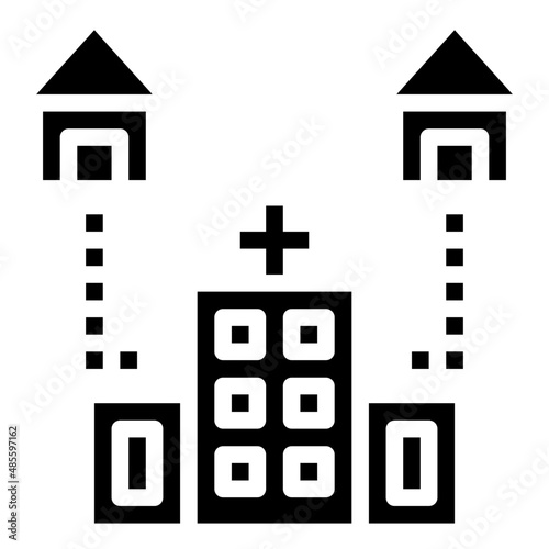 TELEMEDICINE glyph icon,linear,outline,graphic,illustration