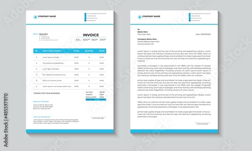 Creative business Letterhead and Invoice Template