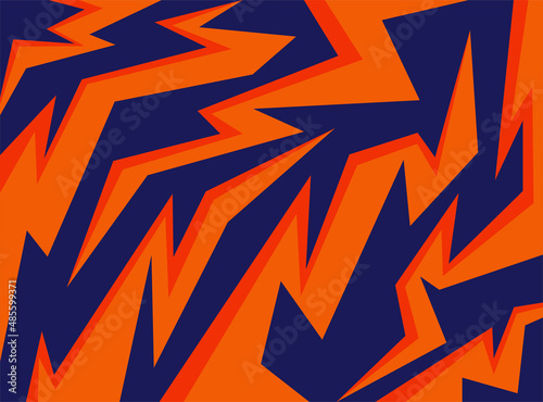 Abstract background with orange sharp and zigzag line pattern