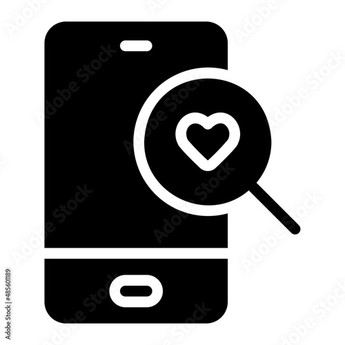 dating app glyph icon