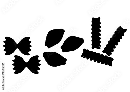 Beautiful pasta set. Vector image.