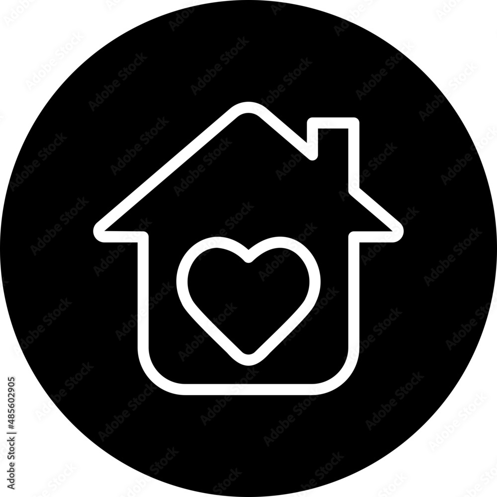home sweet home glyph icon