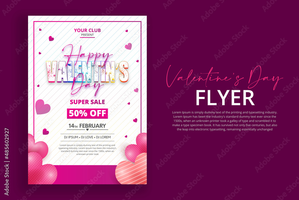 Valentine's day best flyer design Valentine's day best flyer design