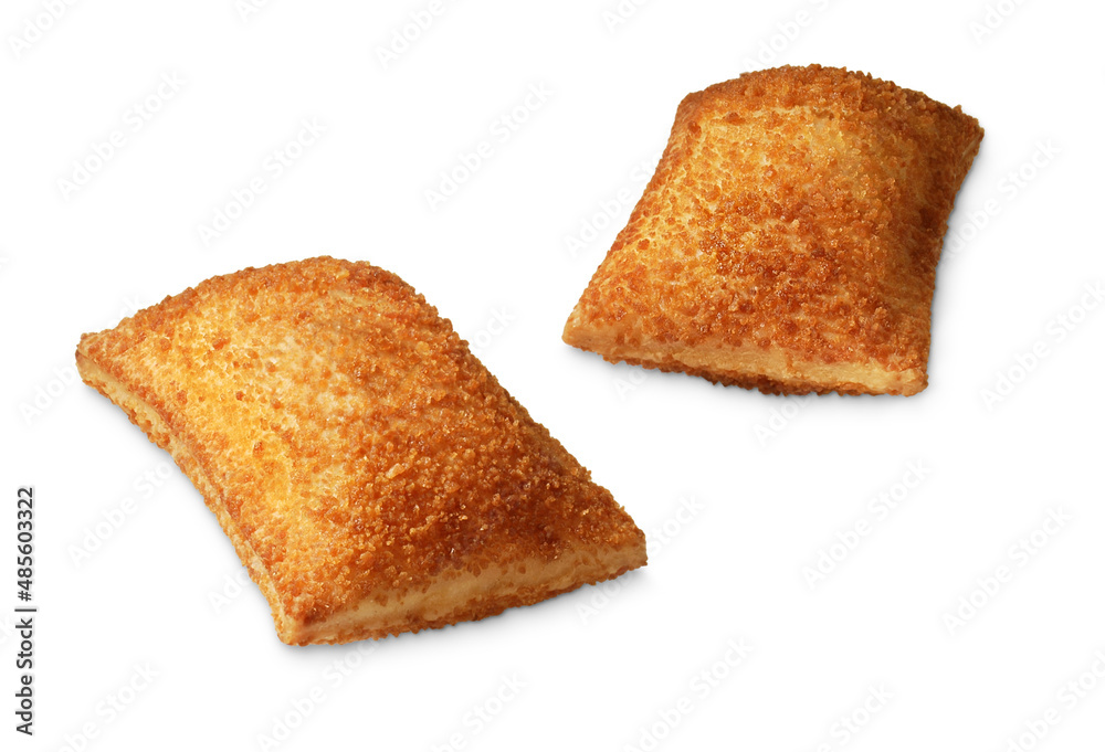 fried cheese souffle isolated on white