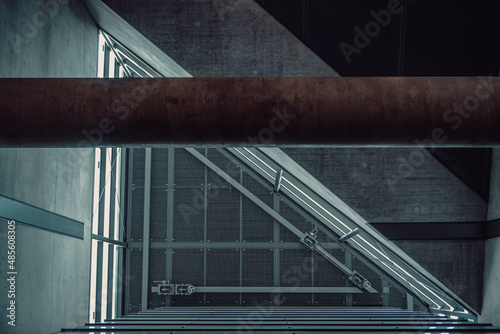 Geometrical forms in a subway station