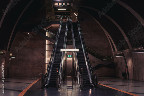 Escalator at a subway station in Cologne