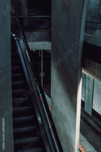 Escalator in the subway of Cologne
