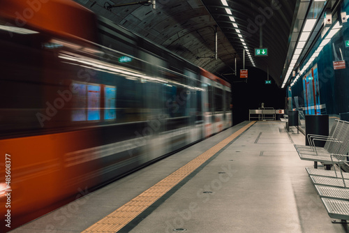 Subway is arriving at the platform