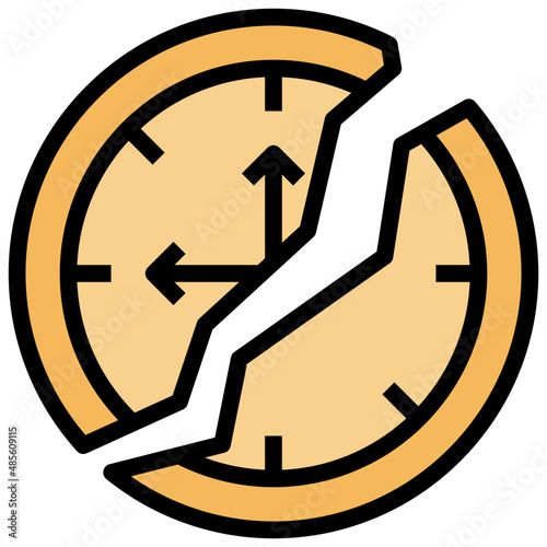 CLOCK filled outline icon,linear,outline,graphic,illustration