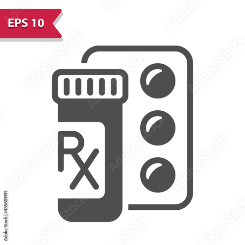 Pill Bottle Icon - Pills, Medication, Drugs