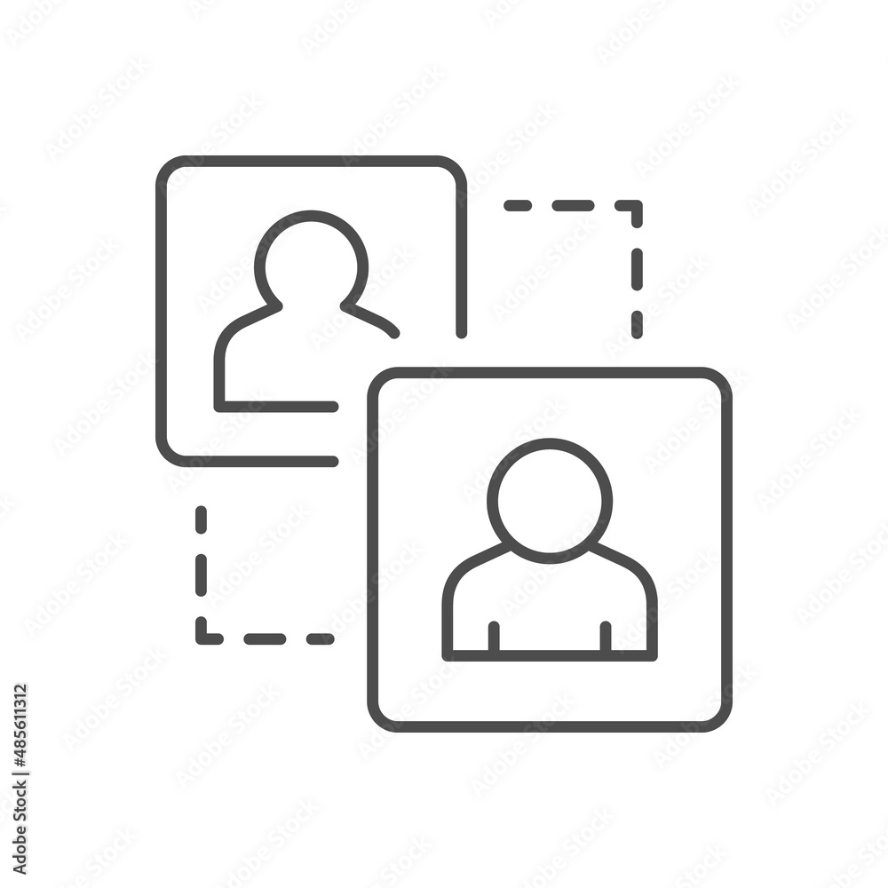 Fototapeta premium Online conversation line outline icon