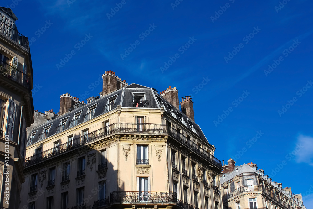 The old facade at center of Paris