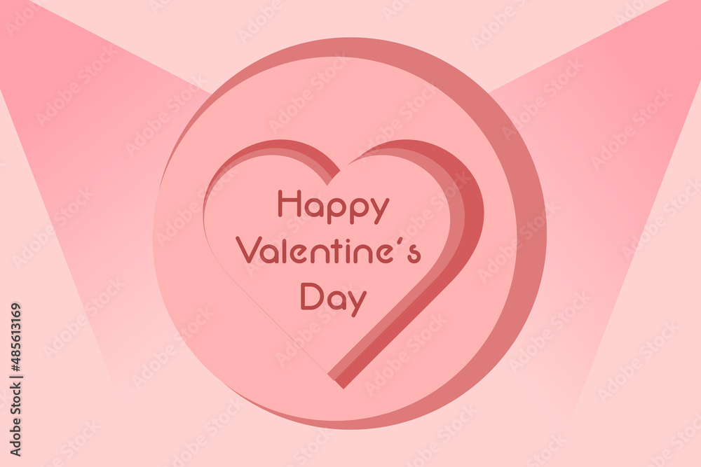 happy valentine's day 3d heart shape cutting backdrop
