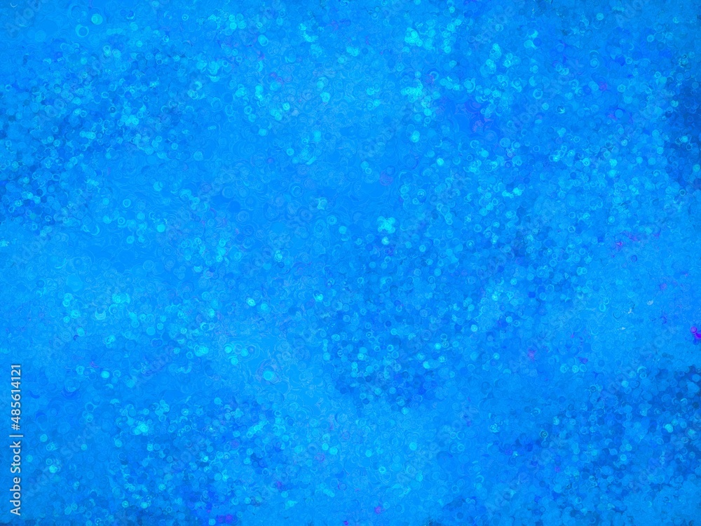 Abstract blue small bubble dots background
