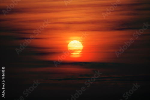 Fototapeta Naklejka Na Ścianę i Meble -  Coucher de Soleil depuis la dune du pilat