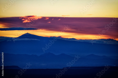 Profil du Mont Ventoux  au lever de soleil