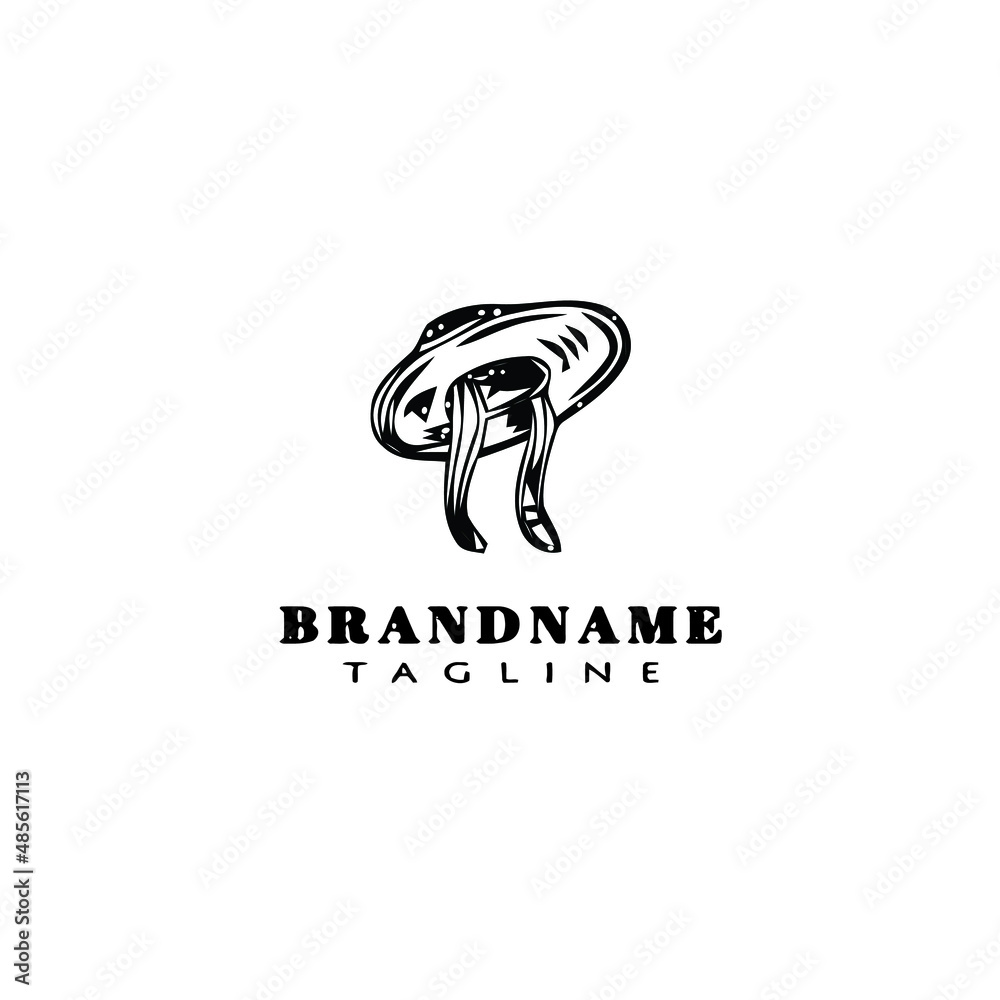 kentucky derby hats logo icon cartoon design template black isolated vector