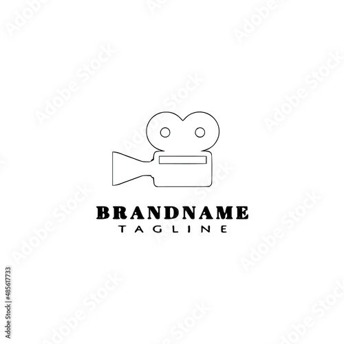 film cartoon logo template icon design black isolated vector illustration