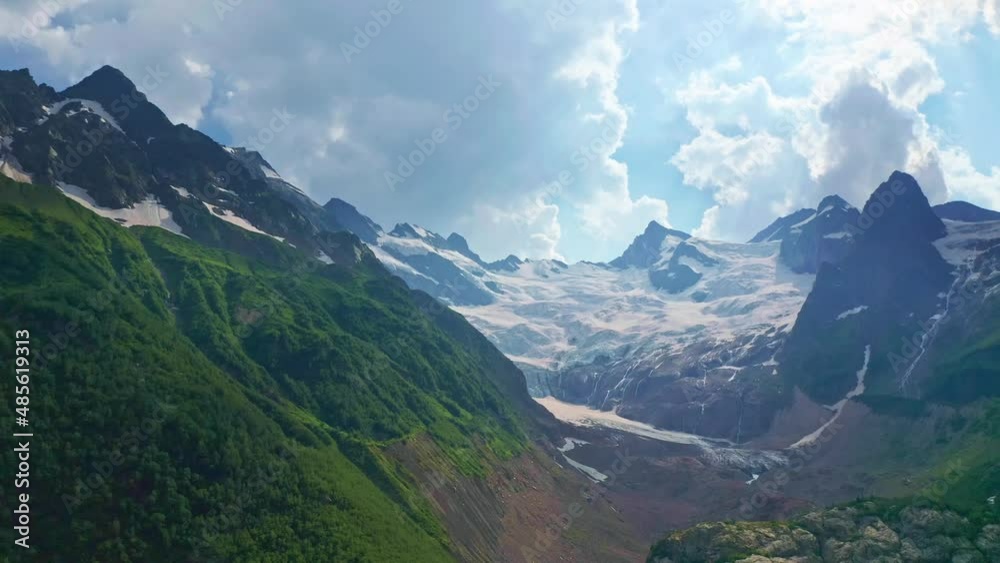 Beautiful mountain panorama. Aerial nature landscape.