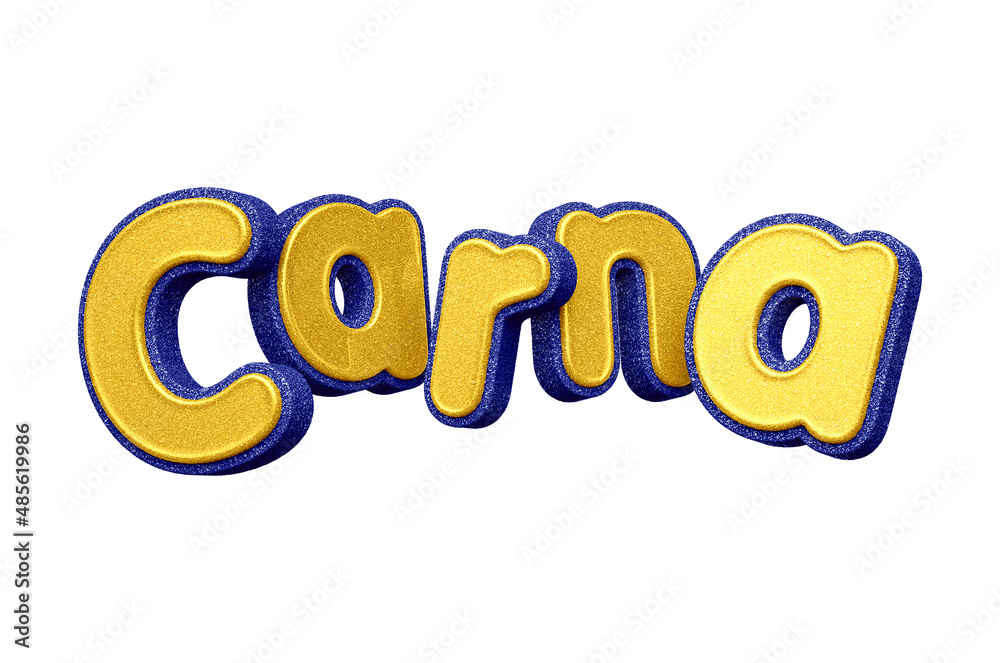 3D carnival logo, carnival stamp in Brazil 3D carnival logo, carnival stamp in Brazil