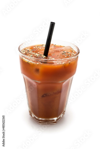 Bloody Mary cocktail isolated on white Background