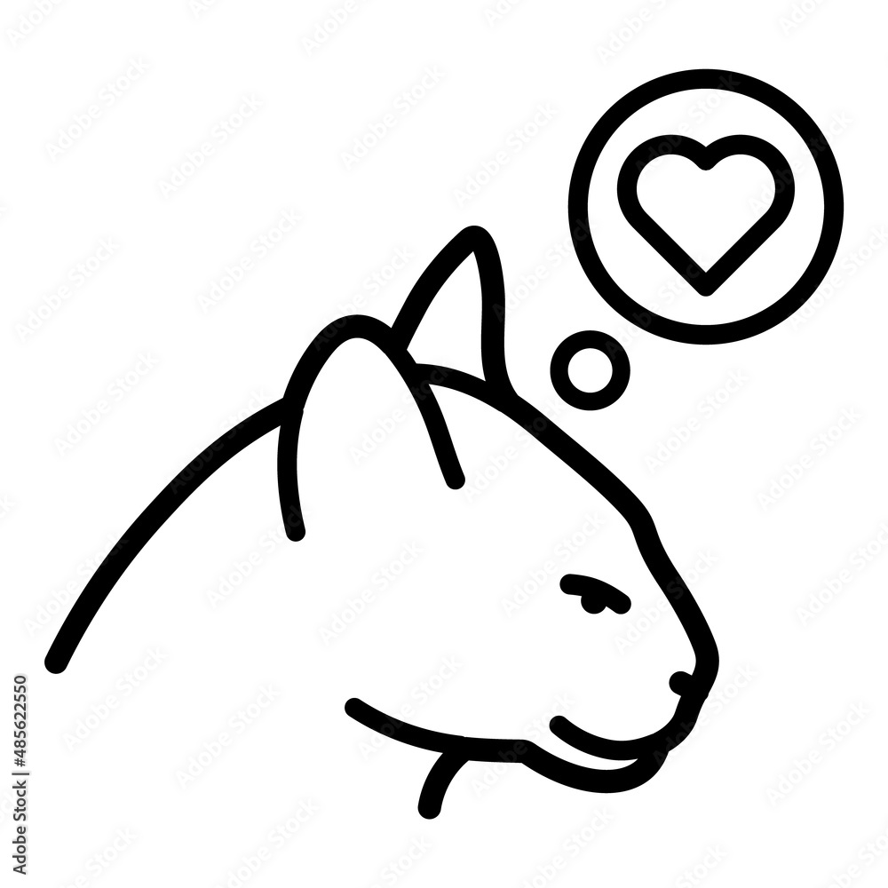 Cat Love Flat Icon Isolated On White Background Cat Love Flat Icon Isolated On White Background