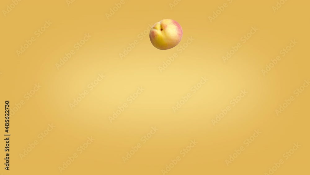 Fresh fruits flying. isolated from red background. peaches Fresh fruits flying. isolated from red background. peaches