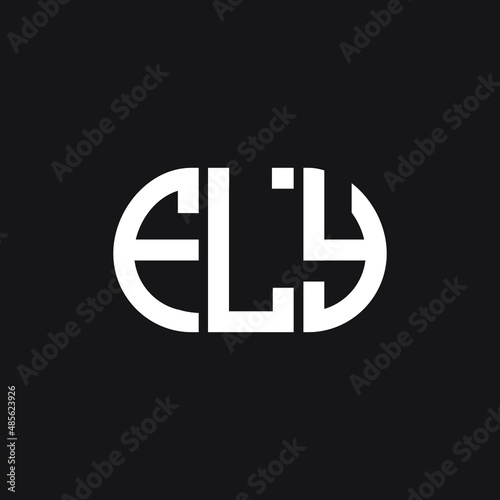 FLY letter logo design on black background. FLY creative initials letter logo concept. FLY letter design.