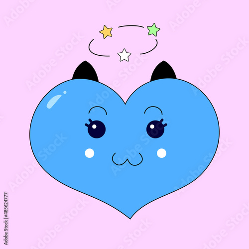 Vector illustration of a loving heart. Valentine's Day, love, romantic, boyfriend. It is suitable for use for postcards, gifts, websites, social media, shops, print T-shirt.
