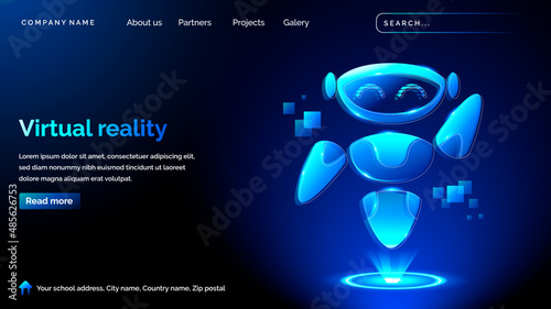 Virtual reality technology landing page