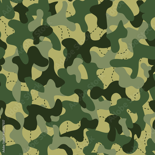 Camouflage pattern background seamless. Abstract modern military camo ornament. Vector seamless print army, hunting fabric print, t-shirt, the cloth