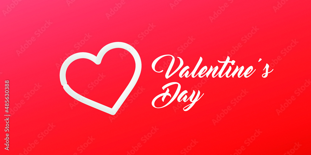 white heart valentine's day vector
