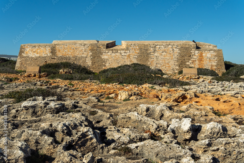 Old military building Es Forti in Mallorca island