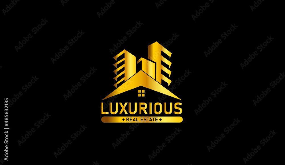 luxury home illustration Logo design