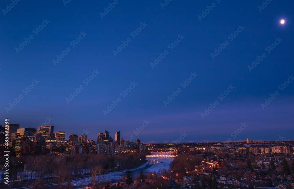 Panoramic Night Views Of Calgary