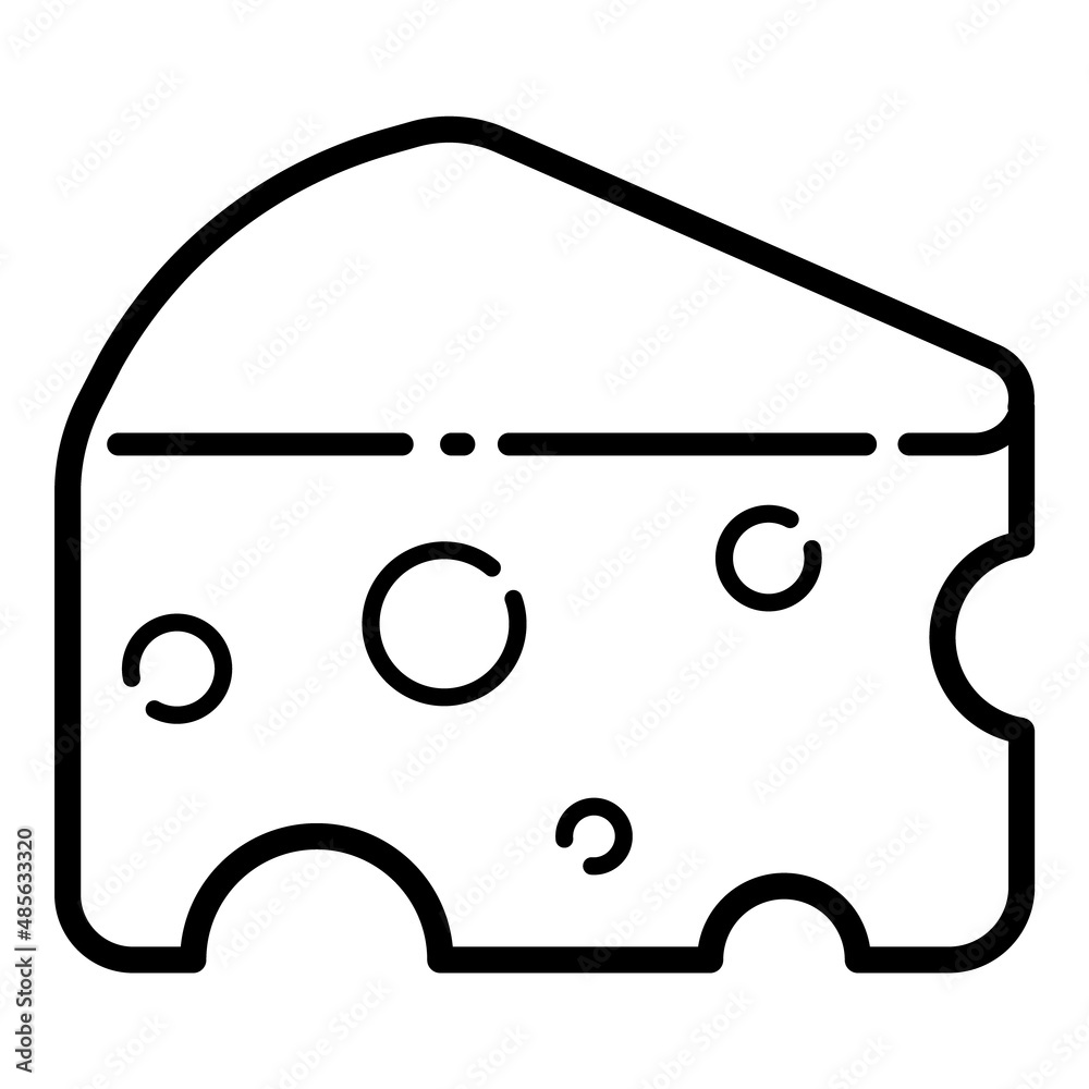 Cheese Flat Icon Isolated On White Background Cheese Flat Icon Isolated On White Background