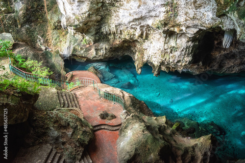 Obraz na plátně Three eyes cave in Santo Domingo, los Tres Ojos national park, Dominican Republic