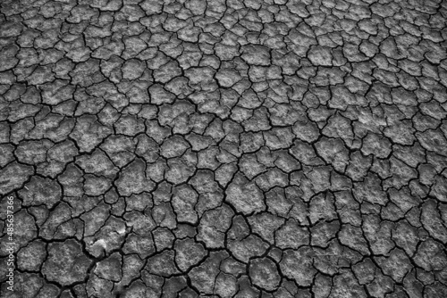 Full Frame Photo Of Cracked Earth ,Cracked clay ground into the dry season 