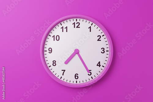 07:25am 07:25pm 07:25h 07:25 19h 19 19:25 am pm countdown - High resolution analog wall clock wallpaper background to count time - Stopwatch timer for cooking or meeting with minutes and hours photo