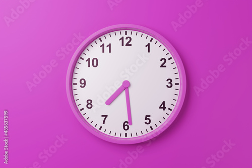 07:29am 07:29pm 07:29h 07:29 19h 19 19:29 am pm countdown - High resolution analog wall clock wallpaper background to count time - Stopwatch timer for cooking or meeting with minutes and hours photo