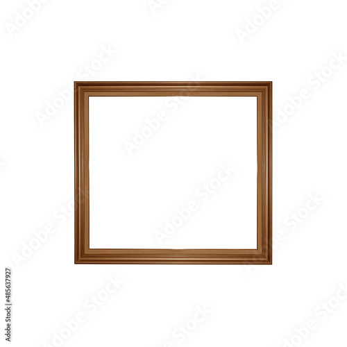 Classic wooden frame isolated on white background