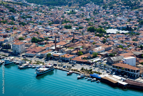 Aerial view of Ayvalik, Turkey. photo