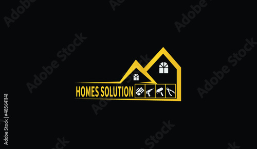 Real Estate and Home Repair Services Logo Design