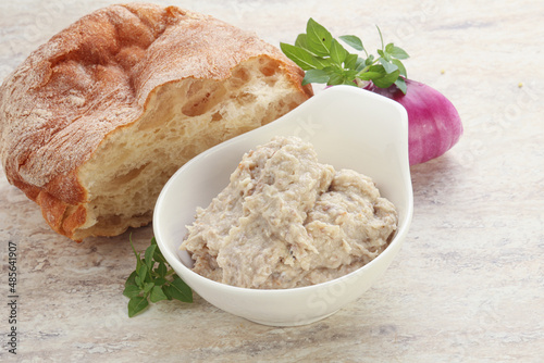 Jewish traditional cuisine herring mousse Forsmak