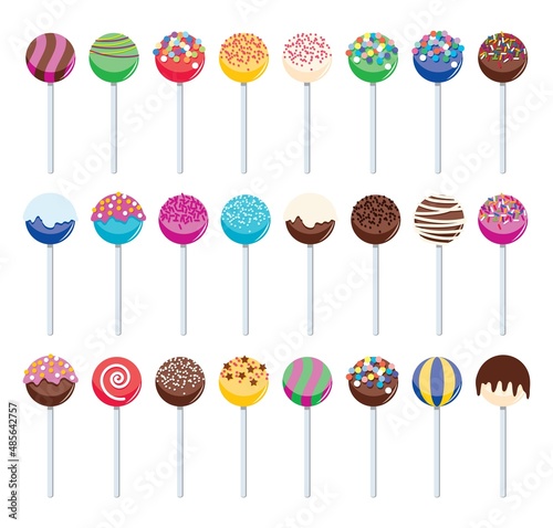 vector sweet candy lollipops