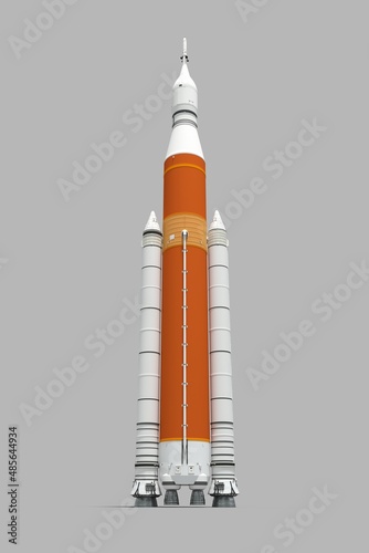 Fototapeta Naklejka Na Ścianę i Meble -  Future US rocket for going to the moon - model furnished by NASA