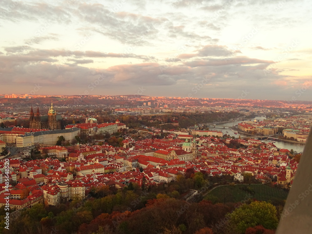 panorama of Prague city