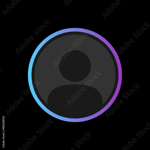 Isolated human silhouette icon in flat style. Modern illustration for app.