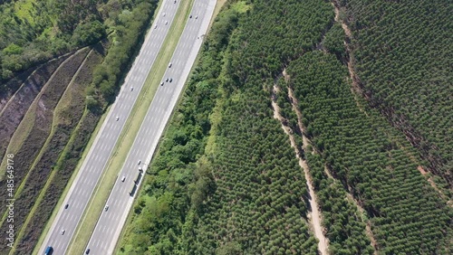 Bandeirantes highway near downtown Sao Paulo Brazil. Famous brazilian road connecting people to cities of countryside of Sao Paulo state. photo